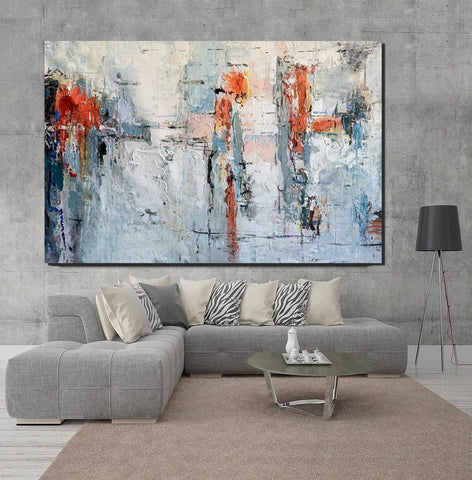 Abstract Acrylic Paintings for Living Room, Buy Paintings Online, Heavy Texture Canvas Art, Modern Contemporary Artwork-LargePaintingArt.com