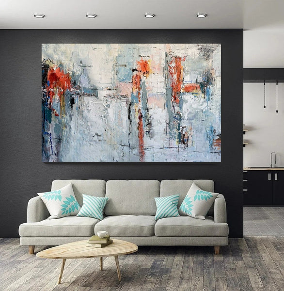 Abstract Acrylic Paintings for Living Room, Buy Paintings Online, Heavy Texture Canvas Art, Modern Contemporary Artwork-LargePaintingArt.com