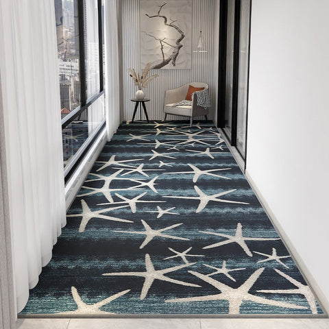 Modern Long Hallway Runners, Washable Entrance Hallway Runners, Extra Long Narrow Runner Rugs, Easy Care Contemporary Entryway Runner Rug Ideas, Kitchen Runner Rugs-LargePaintingArt.com