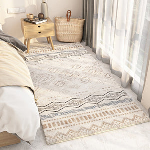 Contemporary Modern Rugs for Living Room, Thick Modern Rugs Next to Bed, Entryway Modern Runner Rugs, Modern Runner Rugs for Hallway-LargePaintingArt.com