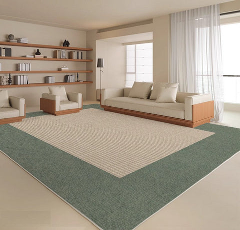 Large Modern Rugs in Living Room, Rectangular Modern Rugs under Sofa, Soft Contemporary Rugs for Bedroom, Dining Room Floor Carpets, Modern Rugs for Office-LargePaintingArt.com