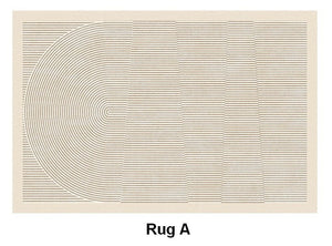 Modern Living Room Area Rugs, Soft Modern Rugs under Coffee Table, Bedroom Modern Rugs, Modern Rugs for Dining Room Table, Geometric Floor Carpets-LargePaintingArt.com