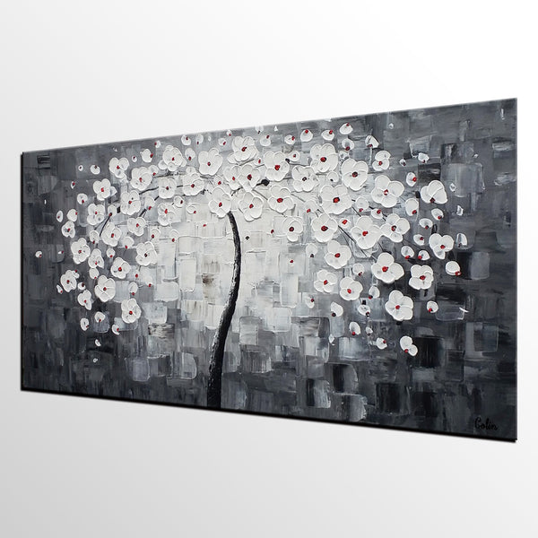 Custom Extra Large Painting, Flower Tree Painting, Abstract Art Paintings-LargePaintingArt.com