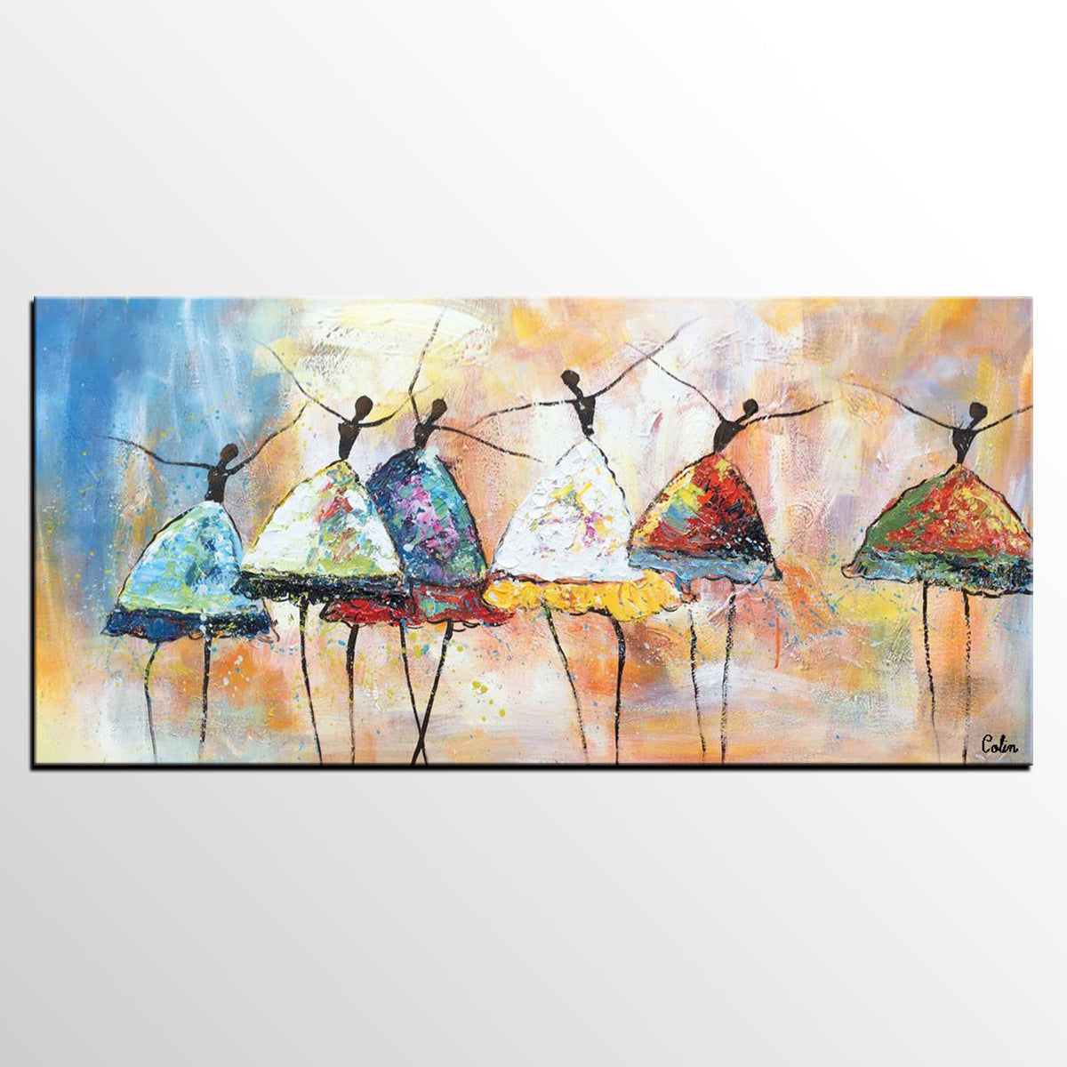 Acrylic Canvas Painting, Ballet Dancer Painting, Wall Art Paintings, Abstract Painting for Living Room, Custom Abstract Painting, Buy Art Online-LargePaintingArt.com