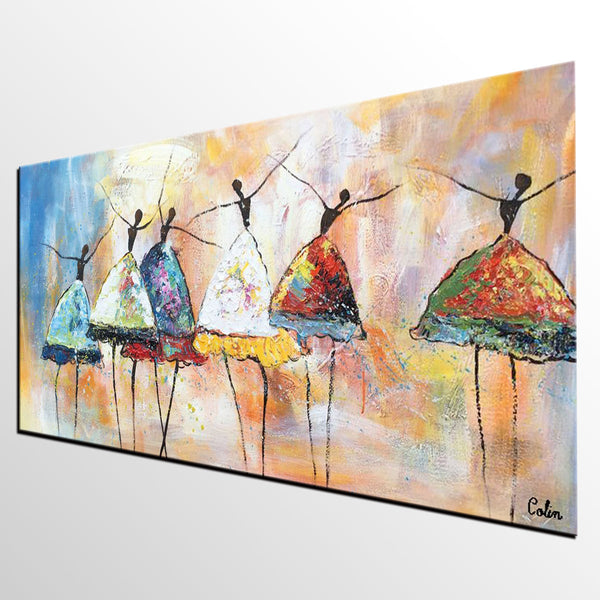 Acrylic Canvas Painting, Ballet Dancer Painting, Wall Art Paintings, Abstract Painting for Living Room, Custom Abstract Painting, Buy Art Online-LargePaintingArt.com