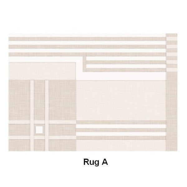 Geometric Modern Rug Placement Ideas for Living Room, Contemporary Area Rugs for Dining Room, Modern Rug Ideas for Bedroom-LargePaintingArt.com