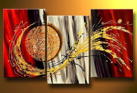 Modern Abstract Painting, Canvas Painting for Living Room, 3 Piece Wall Art Painting, Modern Wall Art Paintings, Large Painting for Sale-LargePaintingArt.com