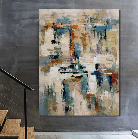 Hand Painted Canvas Art, Modern Paintings for Living Room, Simple Painting Ideas for Bedroom, Palette Knife Paintings-LargePaintingArt.com