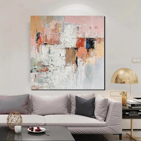 Extra Large Abstract Paintings on Canvas, Hand Painted Abstract Painting, Bedroom Wall Art Ideas, Simple Painting Ideas for Bedroom-LargePaintingArt.com