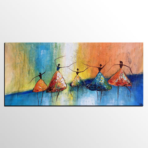 Acrylic Abstract Painting, Ballet Dancer Painting, Abstract Modern Painting, Modern Paintings for Living Room,Custom Art-LargePaintingArt.com