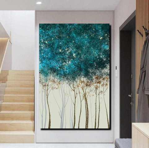 Dining Room Wall Art Ideas, Buy Canvas Art Online, Tree Paintings, Simple Modern Art, Simple Abstract Art, Large Acrylic Painting on Canvas-LargePaintingArt.com