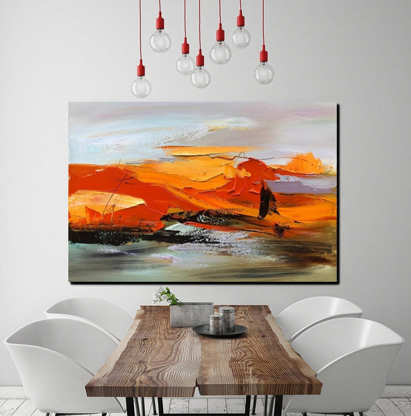 Large Painting for Living Room, Acrylic Paintings on Canvas, Large Paintings Behind Sofa, Heavy Texture Painting, Buy Paintings Online-LargePaintingArt.com