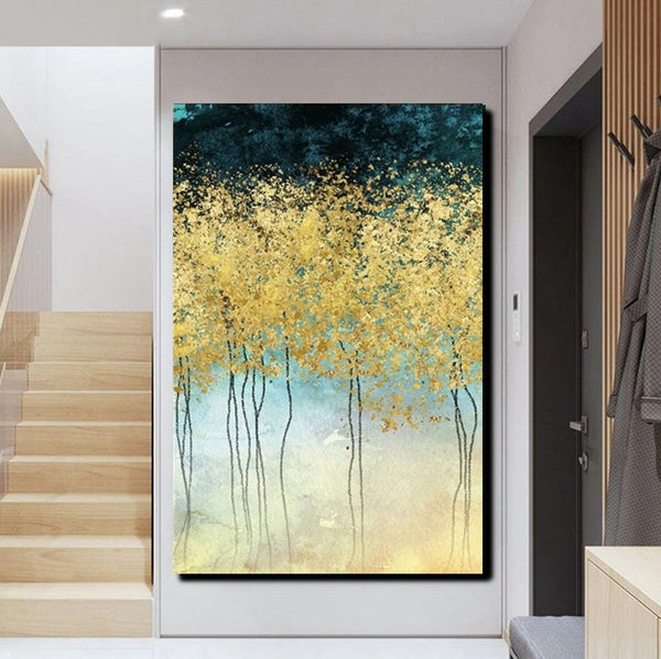 Buy Wall Art Online, Simple Abstract Art, Simple Modern Art, Bedroom Wall Art Ideas, Tree Paintings, Large Acrylic Painting on Canvas-LargePaintingArt.com