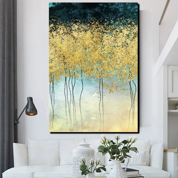 Buy Wall Art Online, Simple Abstract Art, Simple Modern Art, Bedroom Wall Art Ideas, Tree Paintings, Large Acrylic Painting on Canvas-LargePaintingArt.com