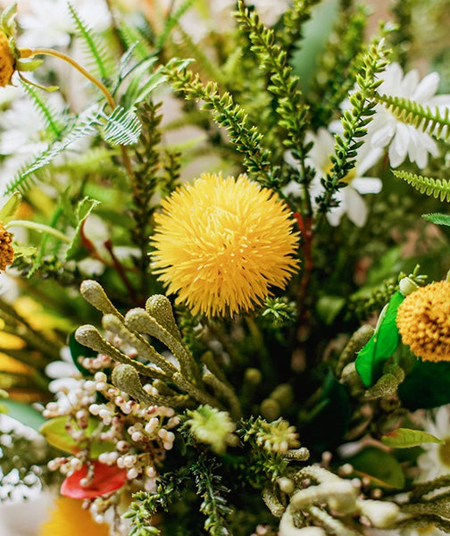 Beautiful Modern Artificial Flowers for Dining Room Table, Dandelion, Wheat Branch, Eucalyptus Globulus, Unique Flower Arrangement for Home Decoration-LargePaintingArt.com