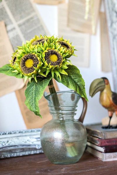 Unique Flower Arrangement for Home Decoration, A Bunch of Sunflowers, Bedroom Flower Arrangement Ideas, Beautiful Artificial Flowers for Living Room-LargePaintingArt.com