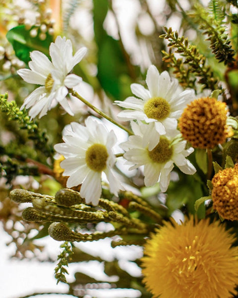 Beautiful Modern Artificial Flowers for Dining Room Table, Dandelion, Wheat Branch, Eucalyptus Globulus, Unique Flower Arrangement for Home Decoration-LargePaintingArt.com