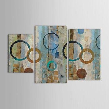 Modern Wall Art Paintings, 3 Piece Wall Art, Abstract Acrylic Paintings, Hand Painted Acrylic Paintings-LargePaintingArt.com