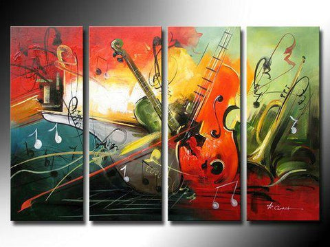 Music Painting, Modern Wall Art Painting, Simple Modern Art, Contemporary Wall Art, Modern Paintings for Living Room, Acrylic Painting Abstract-LargePaintingArt.com