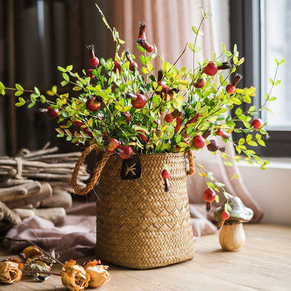 Pomegranate Branch, Beautiful Flower Arrangement Ideas for Home Decoration, Table Centerpiece, Artificial Fruit Plants, Spring Artificial Floral for Dining Room-LargePaintingArt.com