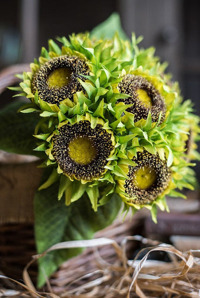 Unique Flower Arrangement for Home Decoration, A Bunch of Sunflowers, Bedroom Flower Arrangement Ideas, Beautiful Artificial Flowers for Living Room-LargePaintingArt.com