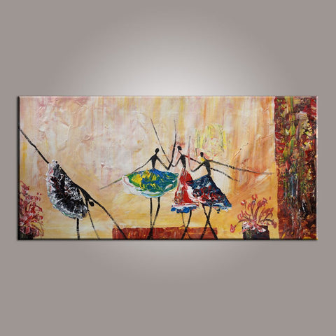 Canvas Painting, Large Art, Ballet Dancer Art, Abstract Painting, Abstract Art, Wall Art, Wall Hanging, Bedroom Wall Art, Modern Art, Painting for Sale-LargePaintingArt.com