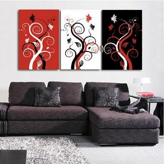 Abstract Art Painting, 3 Piece Canvas Art, Tree of Life Painting