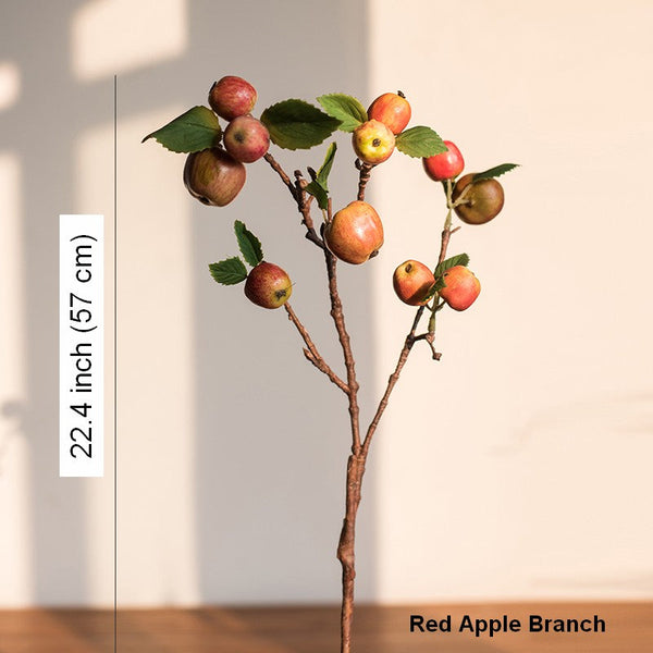 Beautiful Modern Flower Arrangement Ideas for Home Decoration, Apple Branch, Fruit Branch, Table Centerpiece, Simple Artificial Floral for Dining Room-LargePaintingArt.com