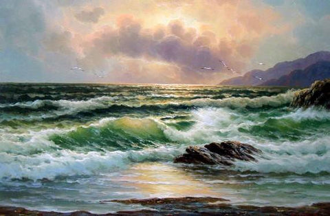 Seascape Art, pacific Ocean, Big Wave, Wall Painting, Canvas Art, Canvas Painting, Large Wall Art, Large Painting, Canvas Oil Painting, Canvas Art-LargePaintingArt.com