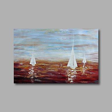 Sail Boat Painting, Canvas Painting, Wall Art Decor, Abstract Art, Canvas Wall Art, Art on Canvas-LargePaintingArt.com