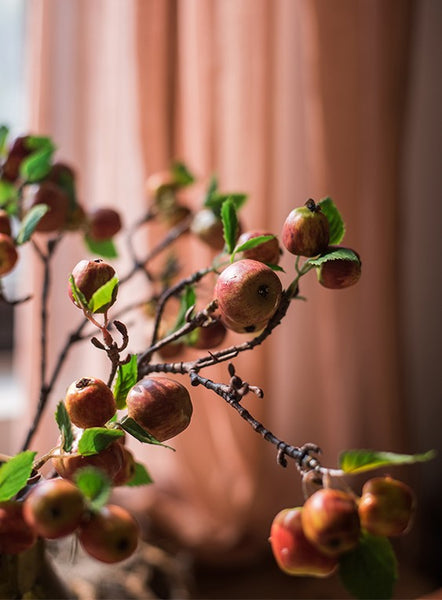 Beautiful Modern Flower Arrangement Ideas for Home Decoration, Apple Branch, Fruit Branch, Table Centerpiece, Simple Artificial Floral for Dining Room-LargePaintingArt.com