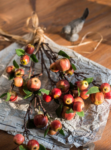 Beautiful Modern Flower Arrangement Ideas for Home Decoration, Apple Branch, Fruit Branch, Table Centerpiece, Simple Artificial Floral for Dining Room-LargePaintingArt.com