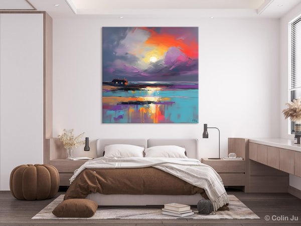 Original Abstract Landscape Wall Art, Landscape Canvas Art, Large Landscape Painting for Living Room, Hand Painted Canvas Paintings-LargePaintingArt.com