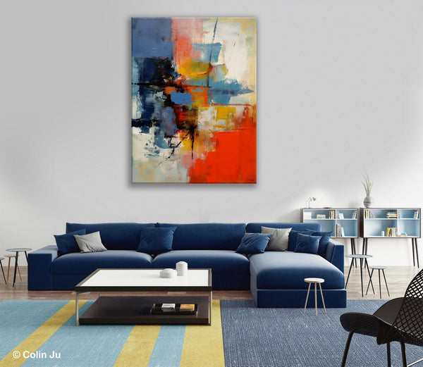 Simple Painting Ideas for Living Room, Acrylic Painting on Canvas, Original Hand Painted Art, Buy Paintings Online, Oversized Canvas Paintings-LargePaintingArt.com