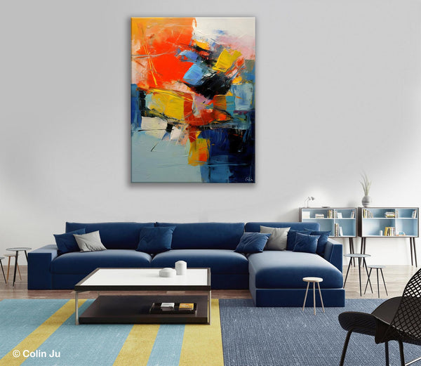 Large Canvas Art Ideas, Large Painting for Living Room, Original Contemporary Acrylic Art Painting, Buy Large Paintings Online, Simple Modern Art-LargePaintingArt.com