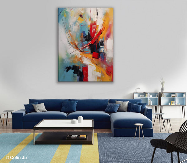 Simple Modern Art, Extra Large Wall Art Paintings, Original Abstract Painting, Acrylic Painting on Canvas, Large Paintings for Living Room-LargePaintingArt.com