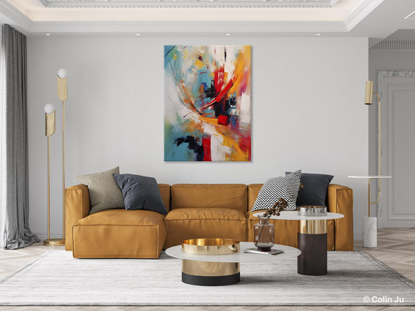 Simple Modern Art, Extra Large Wall Art Paintings, Original Abstract Painting, Acrylic Painting on Canvas, Large Paintings for Living Room-LargePaintingArt.com