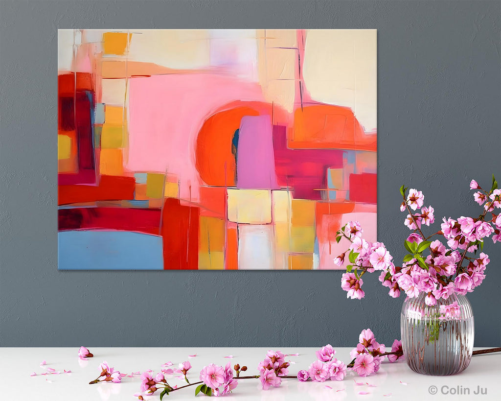 Living Room Abstract Paintings, Hand Painted Canvas Paintings