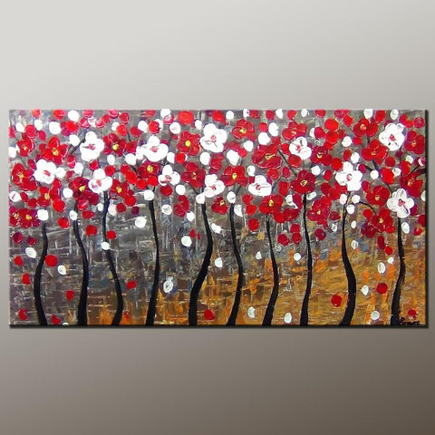 Tree of Life Art, Acrylic Painting, Abstract Landscape Painting, Abstract Art Painting, Canvas Wall Art, Bedroom Wall Art-LargePaintingArt.com