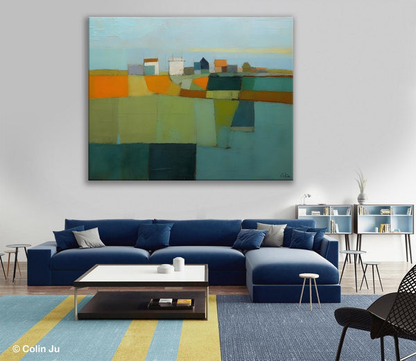 Abstract Landscape Painting on Canvas, Extra Large Landacape Wall Art for Living Room, Original Abstract Wall Art, Acrylic Painting for Sale-LargePaintingArt.com