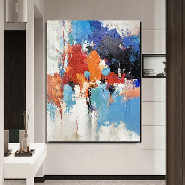 Modern Canvas Painting, Living Room Wall Art Ideas, Buy Abstract Art Online, Heavy Texture Art, Large Acrylic Painting on Canvas-LargePaintingArt.com