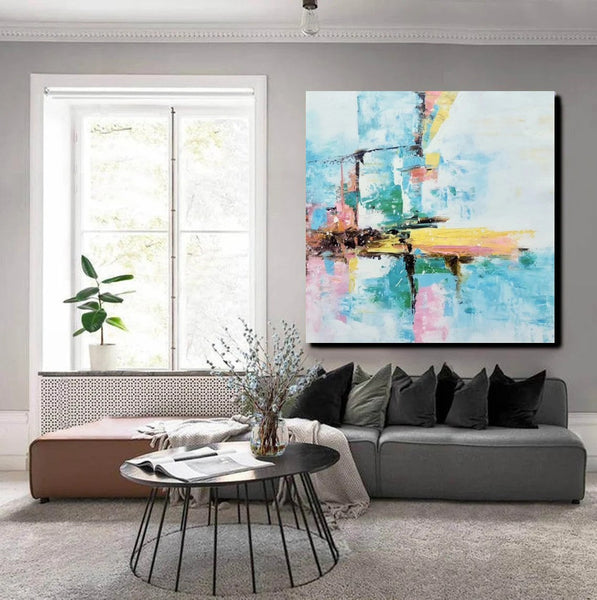 Simple Abstract Paintings, Dining Room Modern Wall Art, Modern Contemporary Art, Large Painting on Canvas, Acrylic Canvas Painting-LargePaintingArt.com